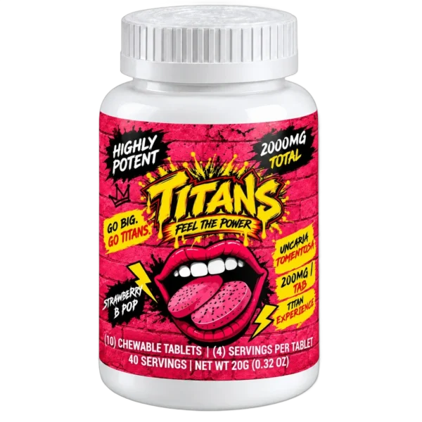 Strawberry B-Pop Chewable Tablets – 2000mg Total